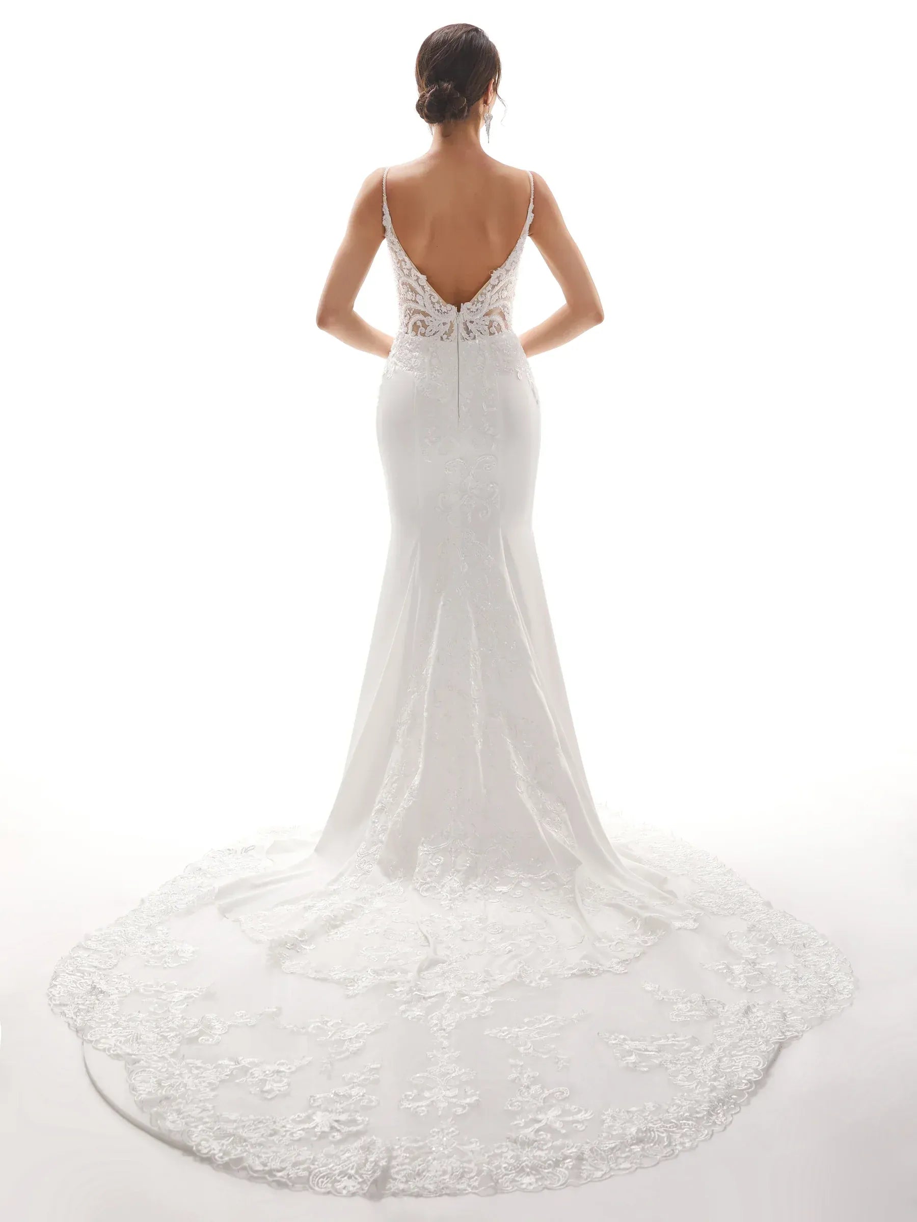 Mermaid Spaghetti Strap Floor-Length Wedding Dress - Yihuiw by Yihuiw