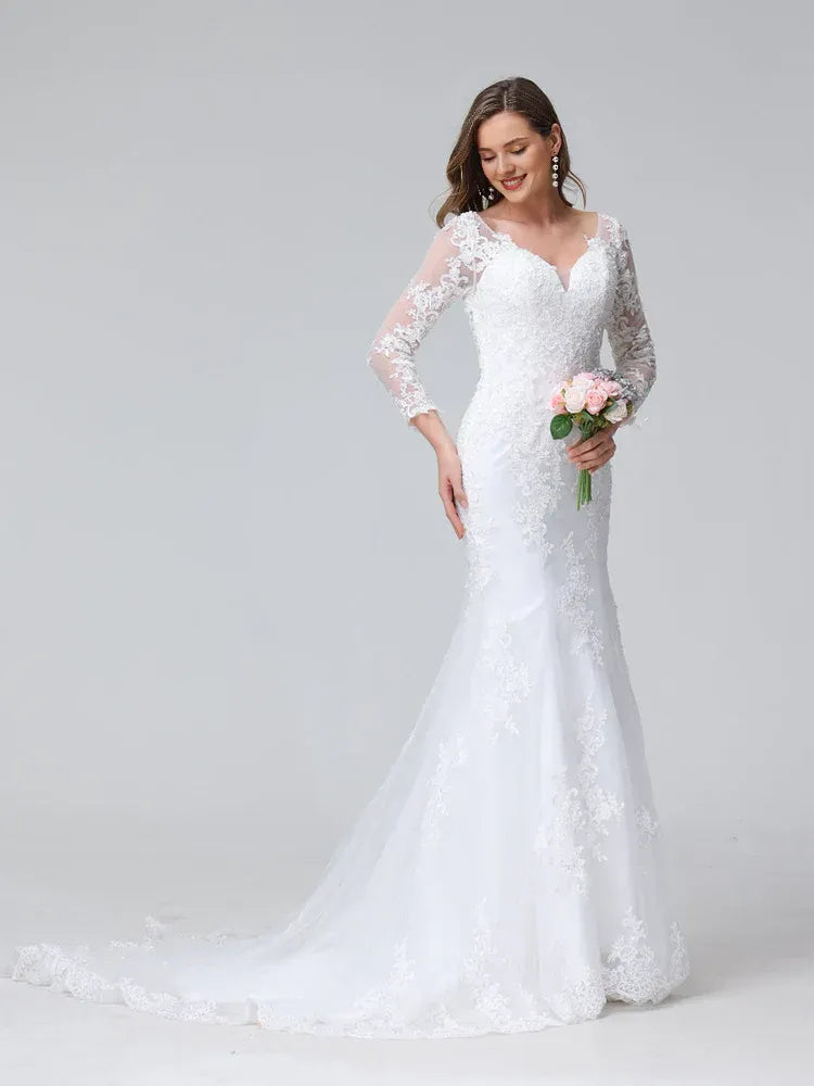 Mermaid Sweetheart Floor-Length Wedding Dress - Yihuiw by Yihuiw