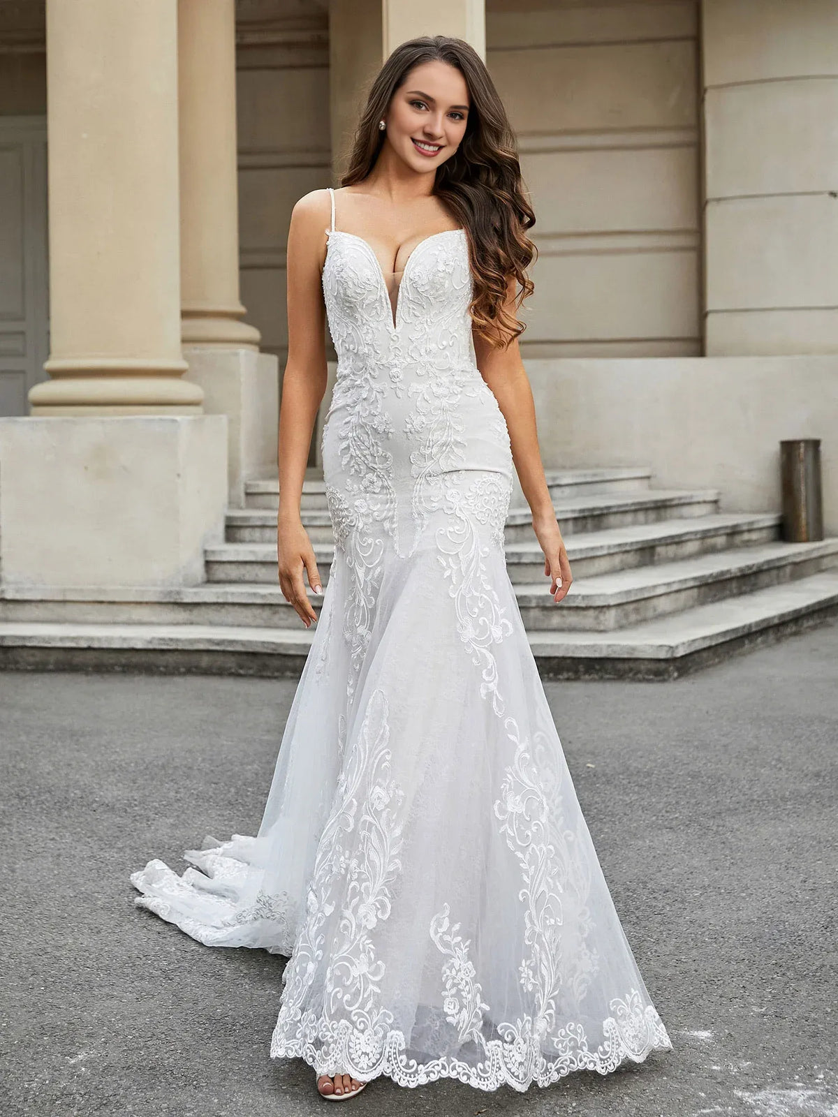 Mermaid Sweetheart Floor-Length Wedding Dress - Yihuiw by Yihuiw