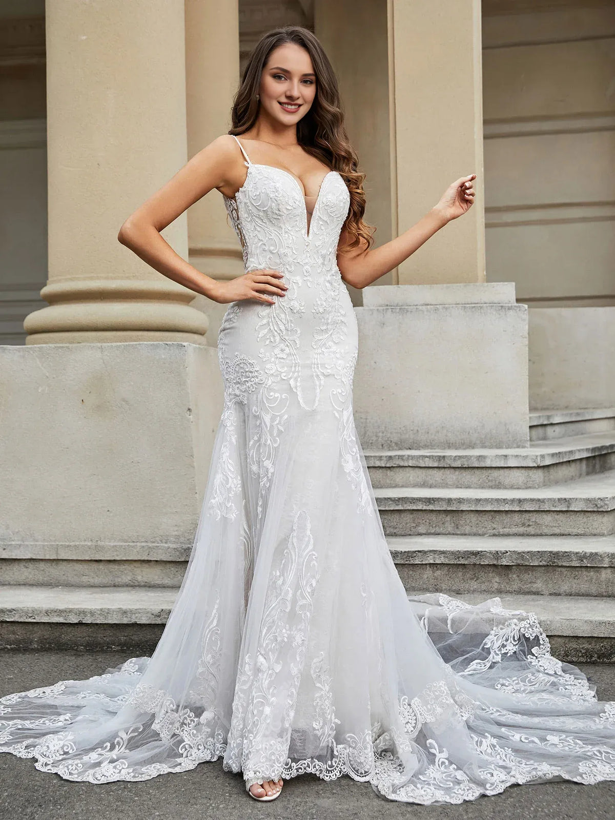 Mermaid Sweetheart Floor-Length Wedding Dress - Yihuiw by Yihuiw