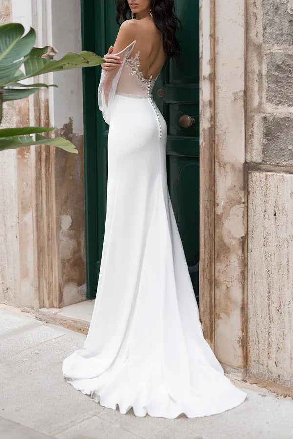 Mermaid Sweetheart Floor-Length Wedding Dress - Yihuiw by Yihuiw