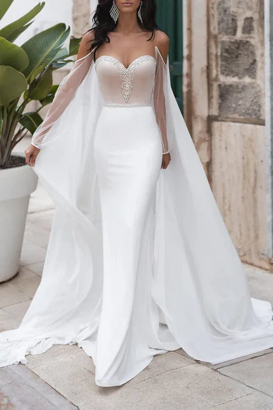 Mermaid Sweetheart Floor-Length Wedding Dress - Yihuiw by Yihuiw