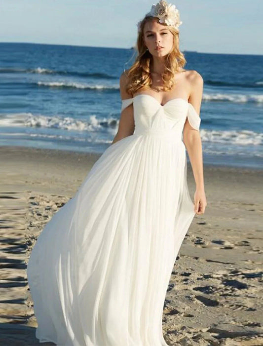 Reception Fall Wedding Dresses Open Back Little White Dresses A-Line V Neck 3/4 Length Sleeve Knee Length Chiffon Bridal Gowns With Ruched Summer Wedding Party 2025 Women‘s Clothing by YiHuiw