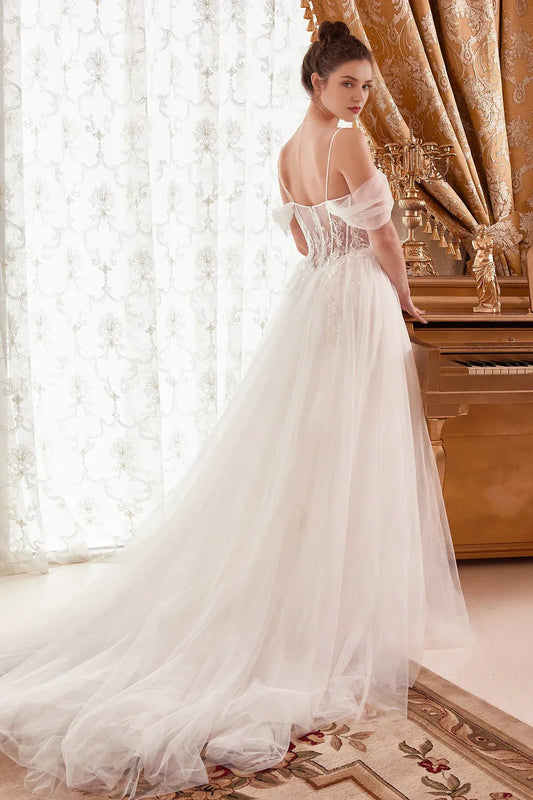 A-Line Sweetheart Floor-Length Wedding Dress - Yihuiw by Yihuiw