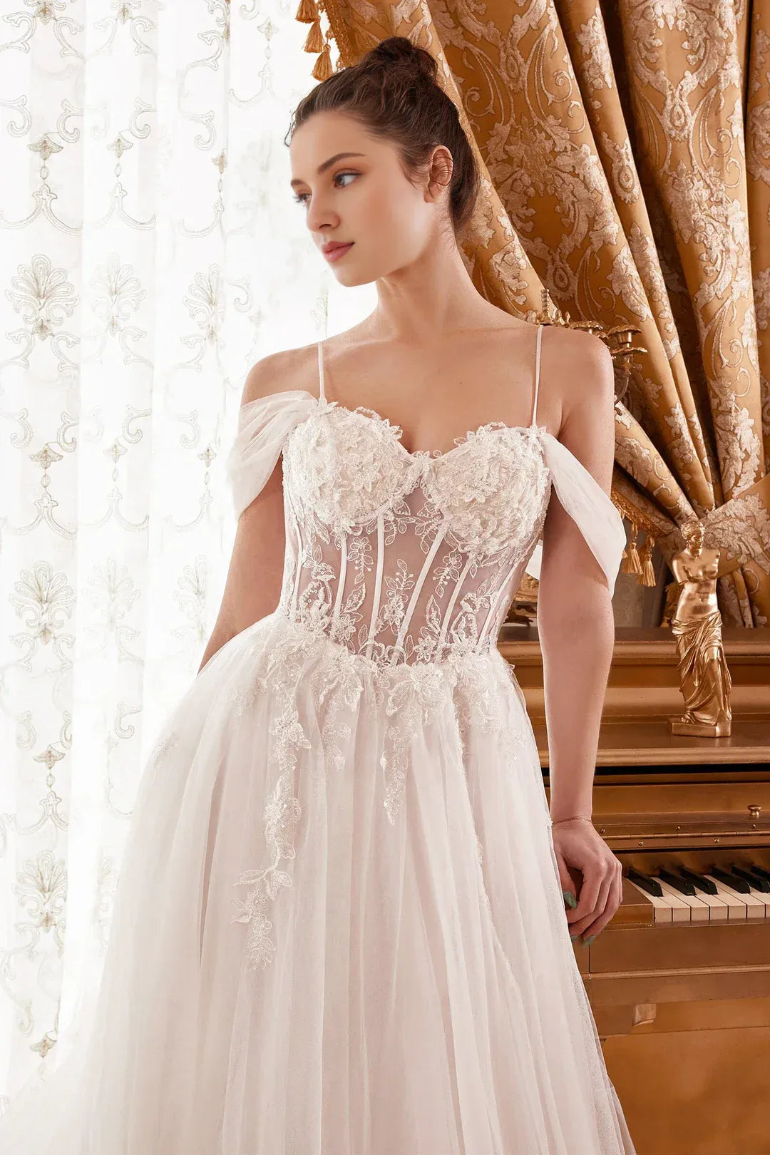 A-Line Sweetheart Floor-Length Wedding Dress - Yihuiw by Yihuiw
