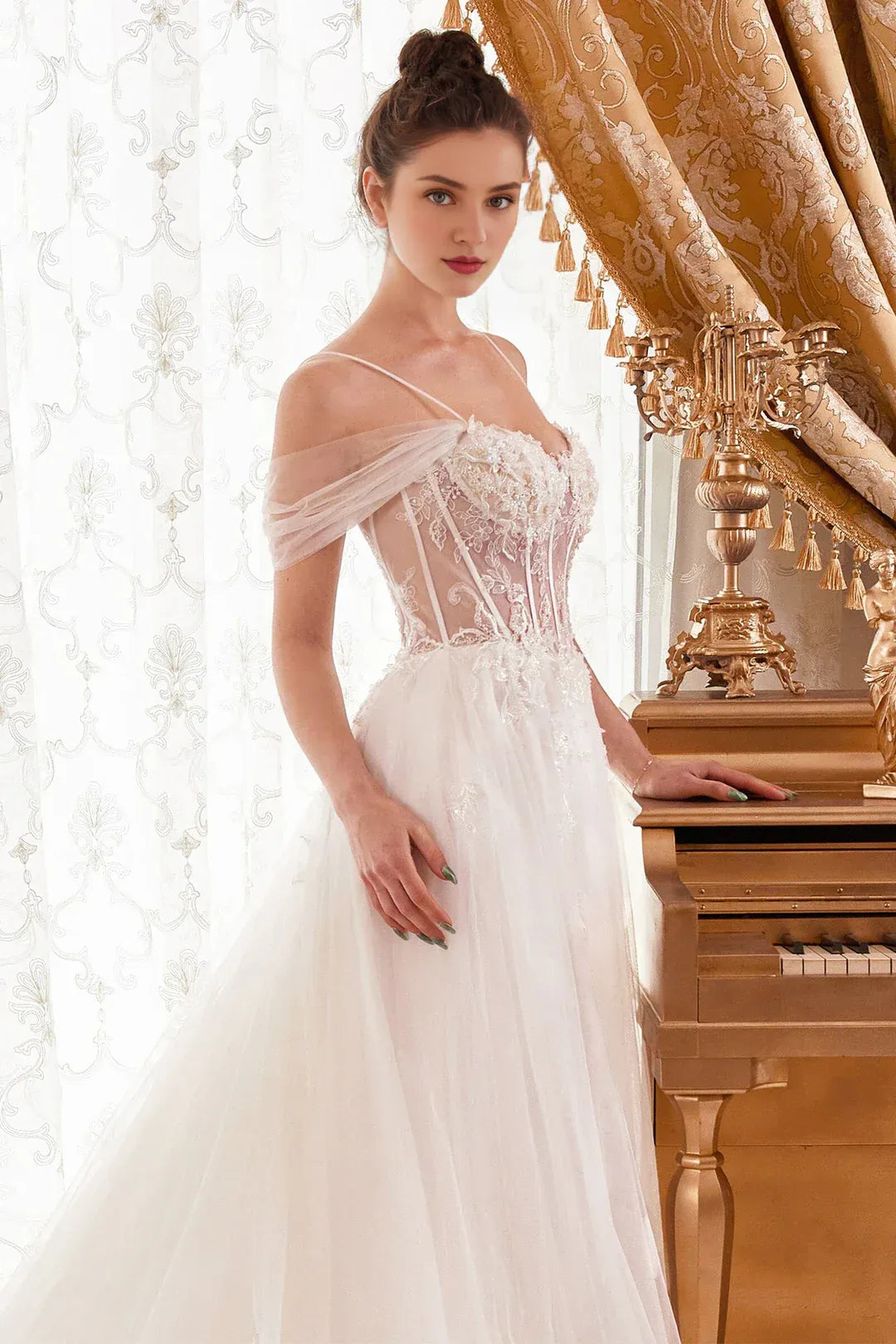 A-Line Sweetheart Floor-Length Wedding Dress - Yihuiw by Yihuiw