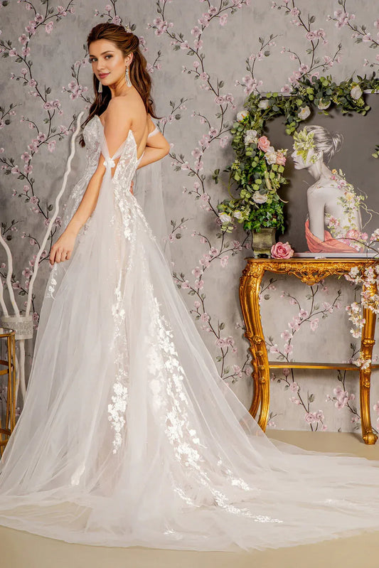 A-Line Sweetheart Floor-Length Wedding Dress - Yihuiw by Yihuiw