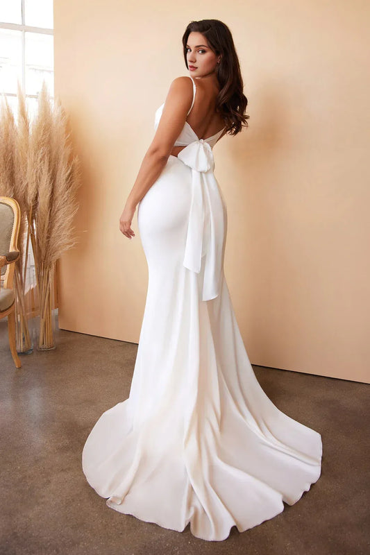 Mermaid Spaghetti Strap Floor-Length Wedding Dress - Yihuiw by Yihuiw