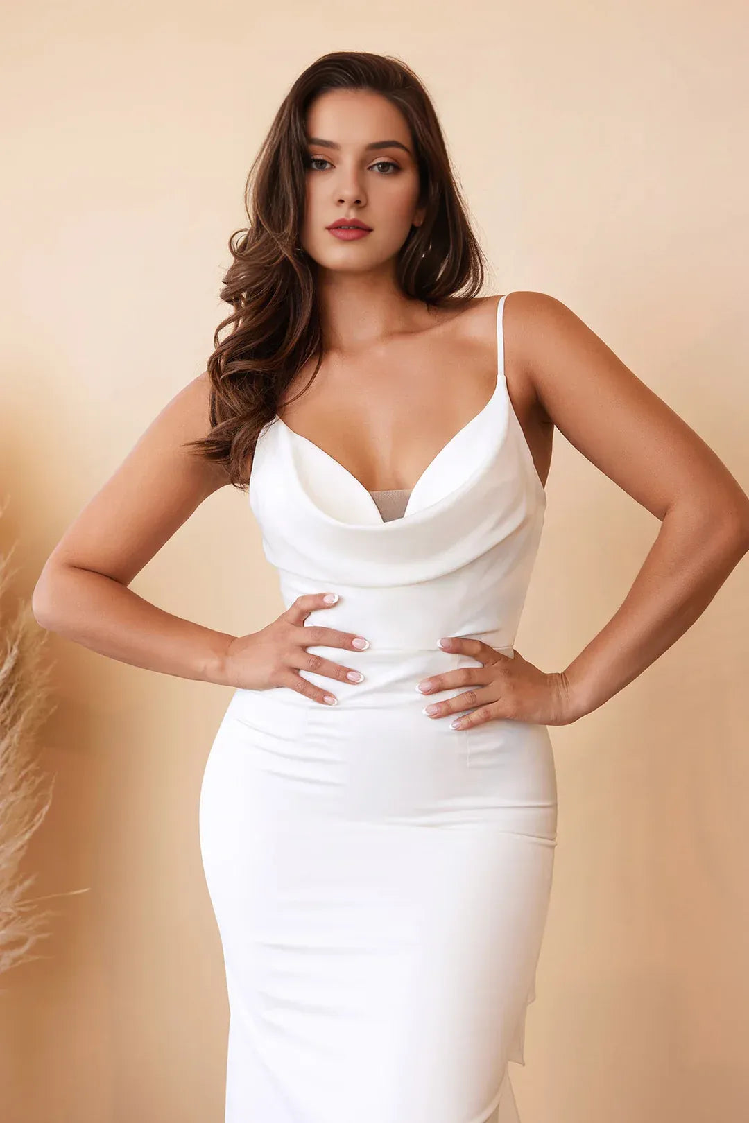 Mermaid Spaghetti Strap Floor-Length Wedding Dress - Yihuiw by Yihuiw
