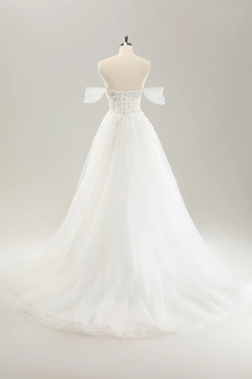 A-Line Floor-Length Wedding Dress - Yihuiw by Yihuiw