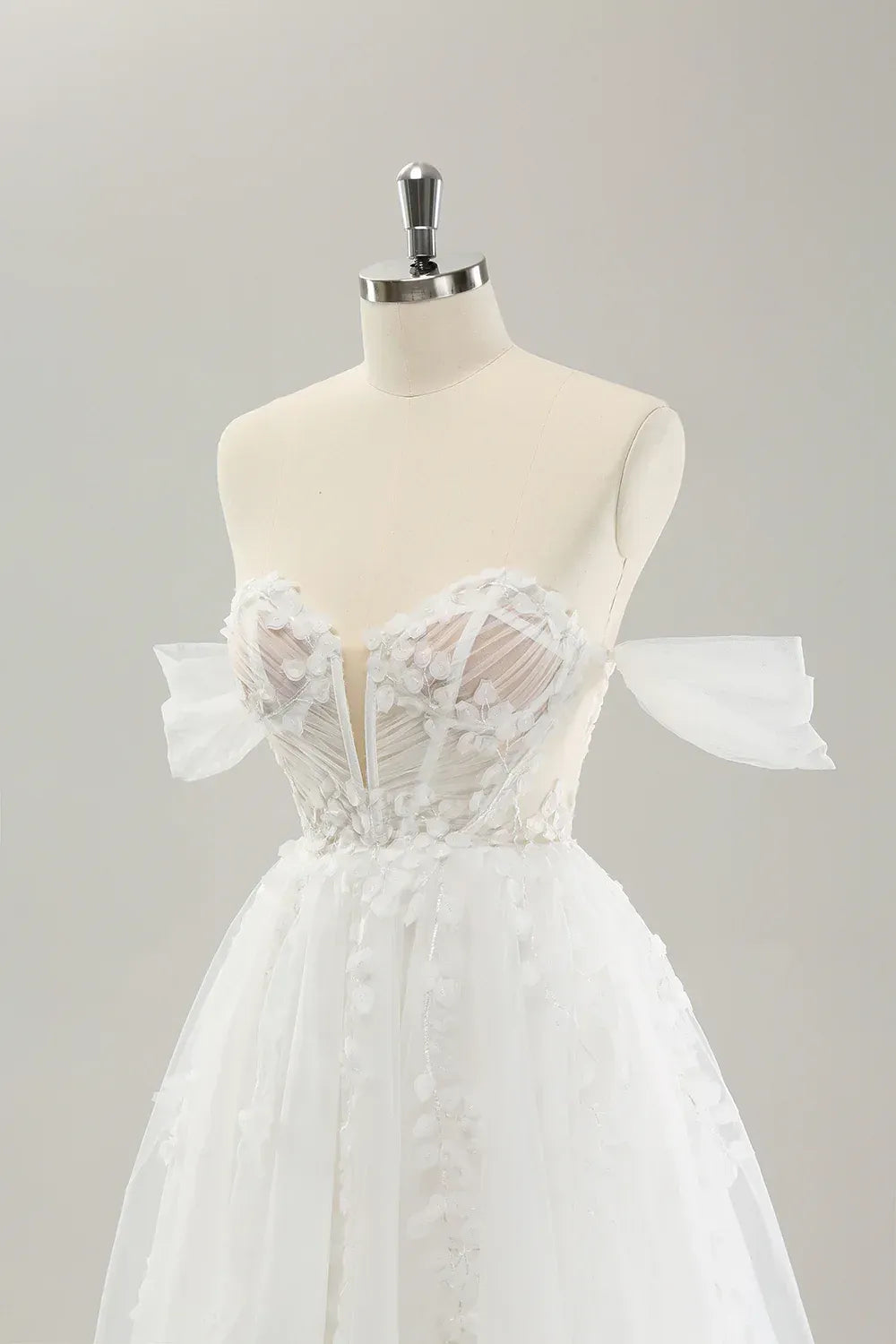 A-Line Floor-Length Wedding Dress - Yihuiw by Yihuiw