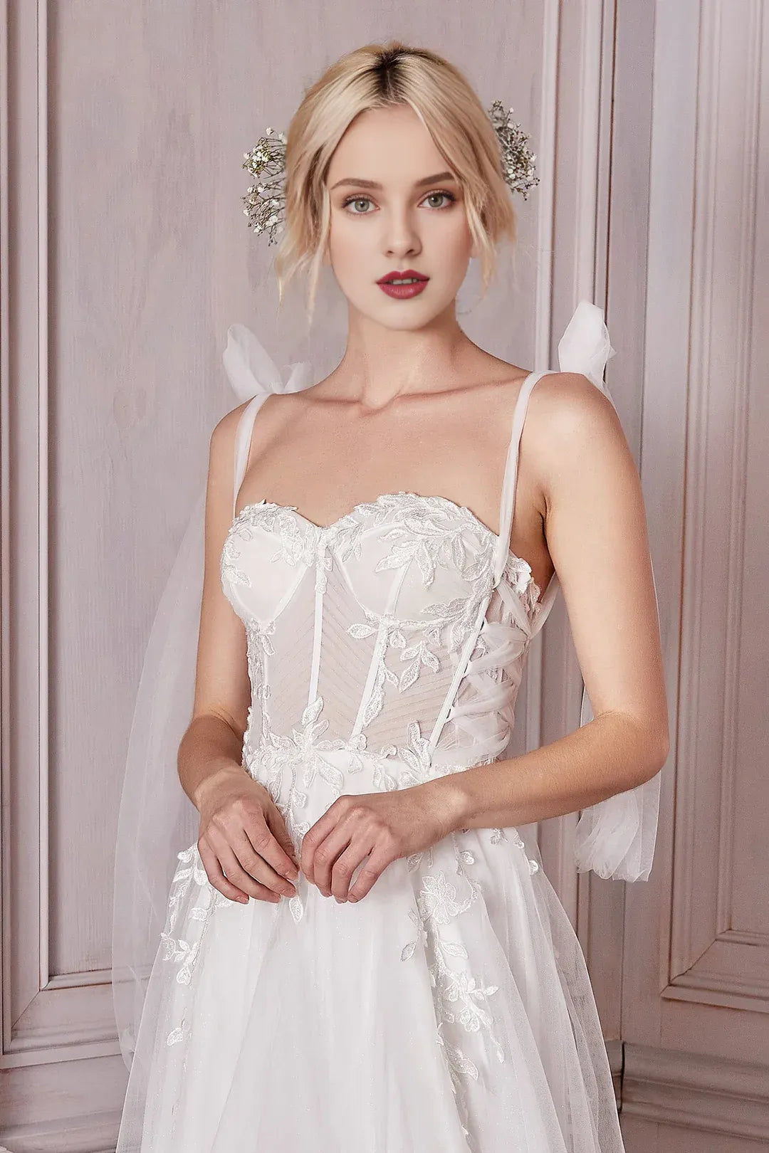 A-Line Sweetheart Floor-Length Wedding Dress - Yihuiw by Yihuiw
