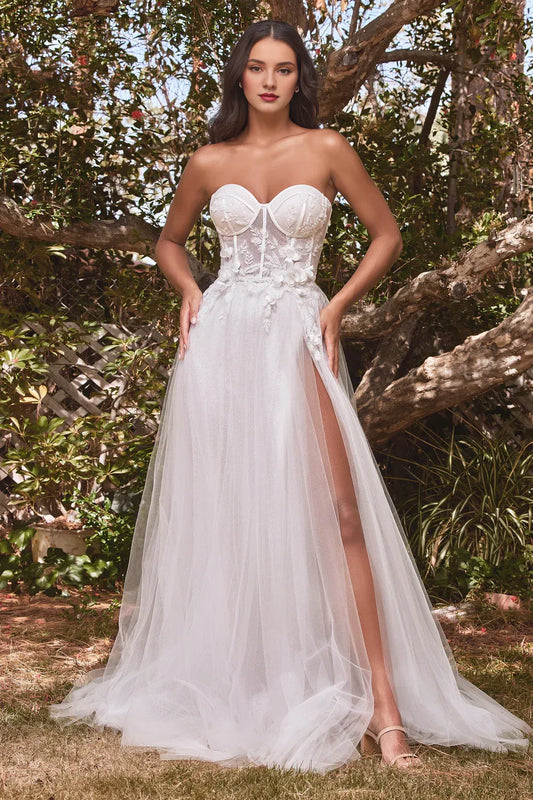 A-Line Sweetheart Floor-Length Wedding Dress - Yihuiw by Yihuiw