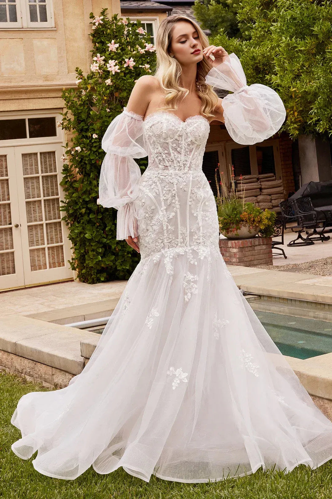 Mermaid Sweetheart Floor-Length Wedding Dress - Yihuiw by Yihuiw