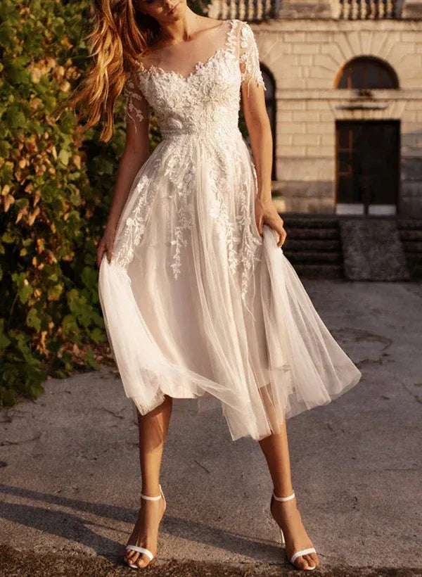 Sweetheart Mini Wedding Dress - Yihuiw by Yihuiw