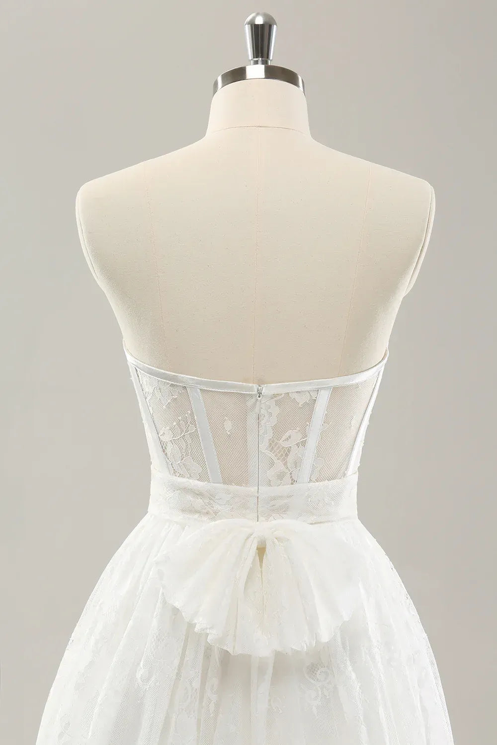 Strapless Tiered Floor-Length Wedding Dress - Yihuiw by Yihuiw