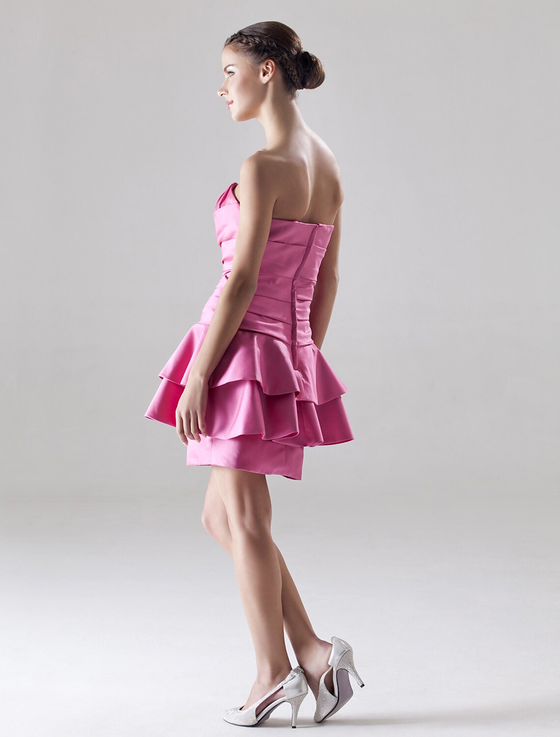 A-Line Dress Homecoming Cocktail Party Short / Mini Sleeveless Sweetheart Satin with Side Draping by YiHuiw